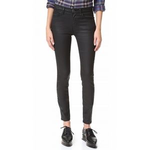 Current Elliott The High Waist Ankle Skinny Coated